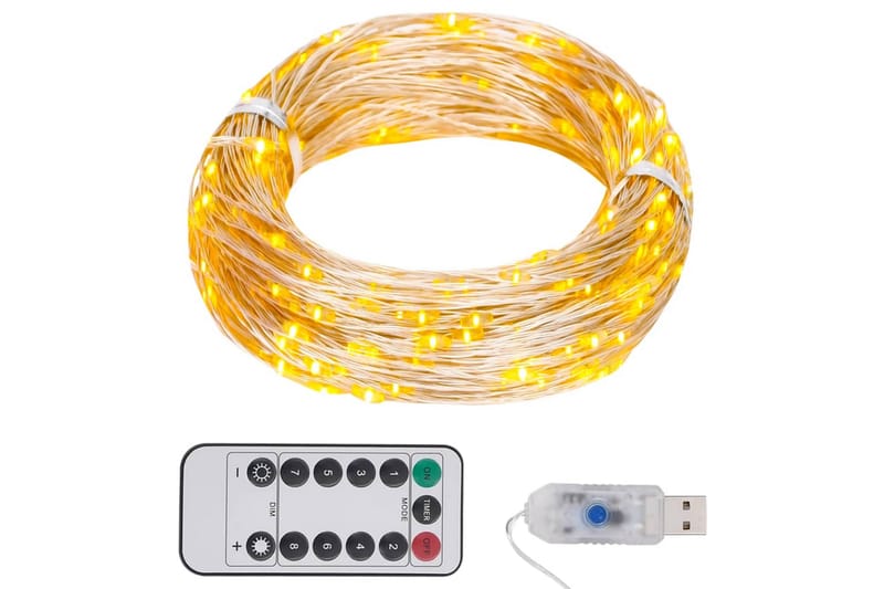 LED-strenglys med 150 lysdioder varmhvit 15 m - Lysslynge - Øvrig julebelysning