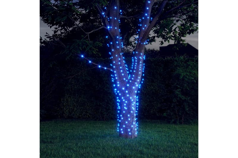 Soldrevne lysslynger 5stk 5x200 LED blå innendørs utendørs - Blå - Lysslynge - Øvrig julebelysning