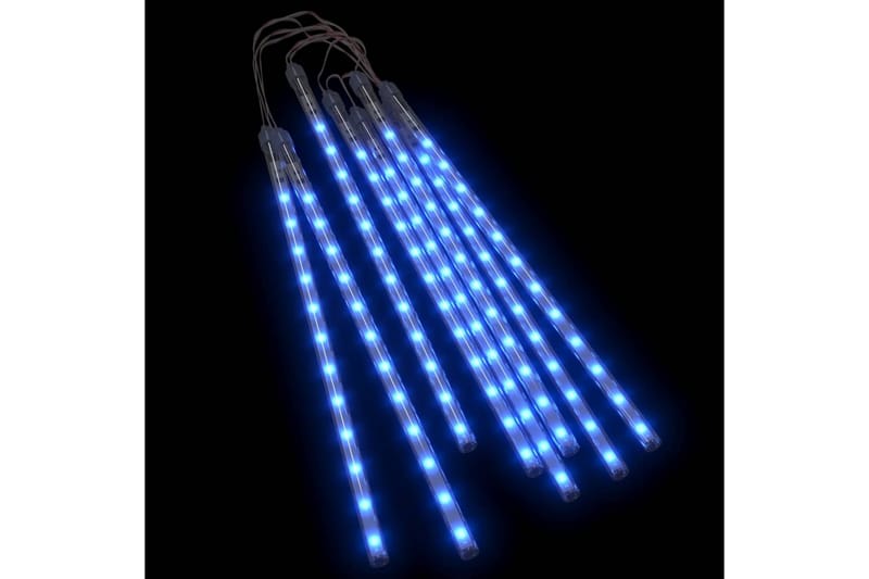 Meteorlys 8stk 30 cm blå 192 LED innendørs og utendørs - Blå - Trappebelysning - Dekorasjonsbelysning - Lysslynge - Bokhyllebelysning