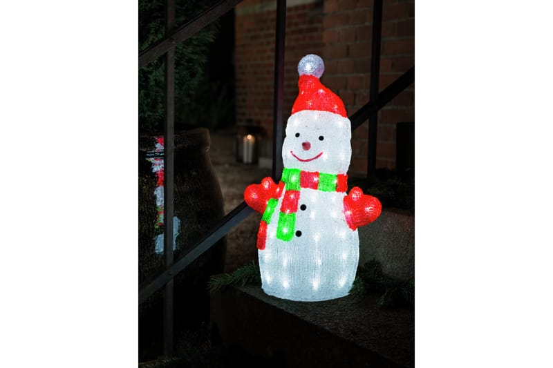 Snømann akryl 50cm 88 LED Transparent - Konstsmide - Dekorasjonsbelysning - Barnelampe - Dekorasjonsbelysning dyr & figurer