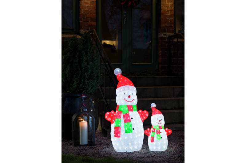 Snømann akryl 50cm 88 LED Transparent - Konstsmide - Dekorasjonsbelysning - Barnelampe - Dekorasjonsbelysning dyr & figurer