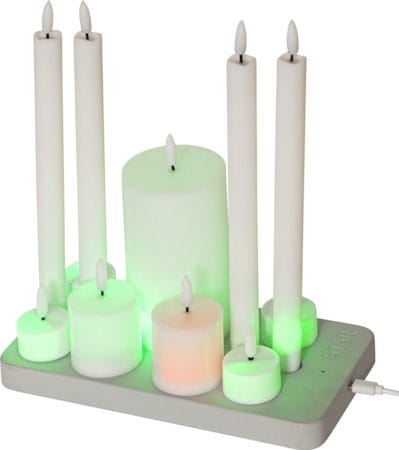 Flamme Charge LED-lys 24 cm - hvit - Belysning - Innendørsbelysning & Lamper - Dekorasjonsbelysning