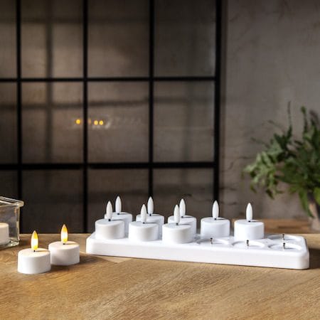 Flamme Charge LED-telys 12-pakning - hvit - Belysning - Innendørsbelysning & Lamper - Dekorasjonsbelysning