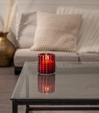 Flamme Dotty LED-lys 9 cm - rød - Belysning - Innendørsbelysning & Lamper - Dekorasjonsbelysning