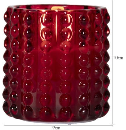 Flamme Dotty LED-lys 9 cm - rød - Belysning - Innendørsbelysning & Lamper - Dekorasjonsbelysning