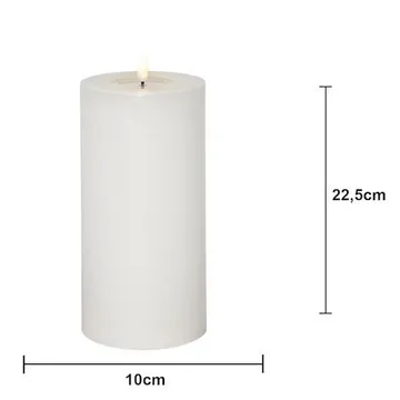 Flamme Flow Big LED-kubbelys 22,5 cm - hvit - Belysning - Innendørsbelysning & Lamper - Dekorasjonsbelysning