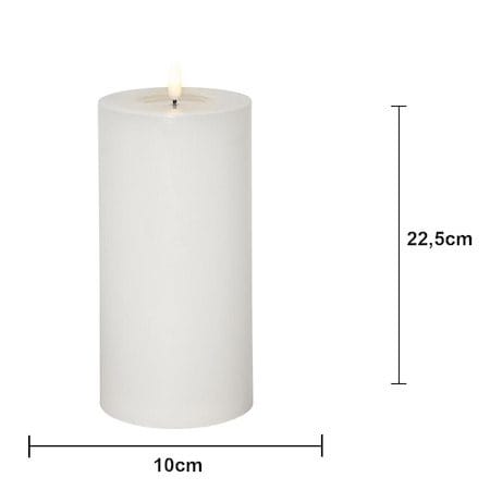 Flamme Flow Big LED-kubbelys 22,5 cm - hvit - Belysning - Innendørsbelysning & Lamper - Dekorasjonsbelysning
