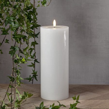 Flamme Flow Big LED-kubbelys 27,5 cm - hvit - Belysning - Innendørsbelysning & Lamper - Dekorasjonsbelysning