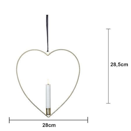 Flamme Heart innendørsdekorasjon 28 cm - Messing - Belysning - Innendørsbelysning & Lamper - Dekorasjonsbelysning