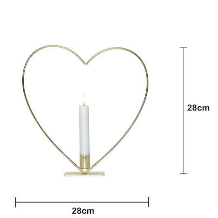 Flamme Heart innendørsdekorasjon 28 cm - Messing - Belysning - Innendørsbelysning & Lamper - Dekorasjonsbelysning