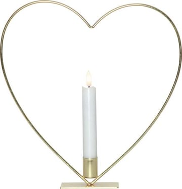 Flamme Heart innendørsdekorasjon 28 cm - Messing - Belysning - Innendørsbelysning & Lamper - Dekorasjonsbelysning