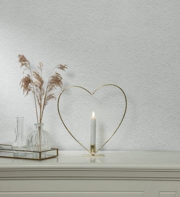 Flamme Heart innendørsdekorasjon 28 cm - Messing - Belysning - Innendørsbelysning & Lamper - Dekorasjonsbelysning
