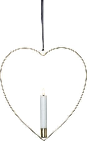 Flamme Heart innendørsdekorasjon 28 cm - Messing - Belysning - Innendørsbelysning & Lamper - Dekorasjonsbelysning
