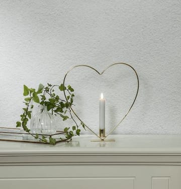 Flamme Heart innendørsdekorasjon 28 cm - Messing - Belysning - Innendørsbelysning & Lamper - Dekorasjonsbelysning