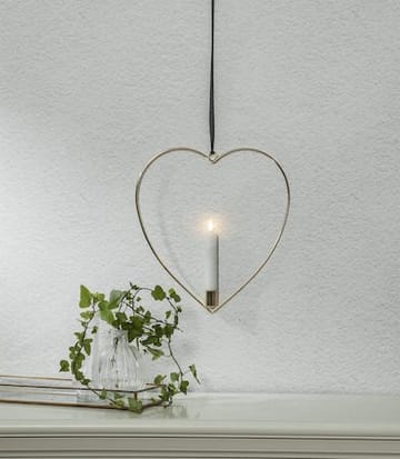Flamme Heart innendørsdekorasjon 28 cm - Messing - Belysning - Innendørsbelysning & Lamper - Dekorasjonsbelysning