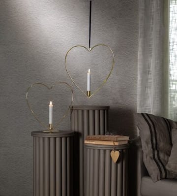 Flamme Heart innendørsdekorasjon 28 cm - Messing - Belysning - Innendørsbelysning & Lamper - Dekorasjonsbelysning