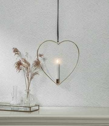 Flamme Heart innendørsdekorasjon 28 cm - Messing - Belysning - Innendørsbelysning & Lamper - Dekorasjonsbelysning