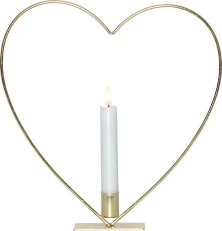 Flamme Heart innendørsdekorasjon 28 cm - Messing - Belysning - Innendørsbelysning & Lamper - Dekorasjonsbelysning
