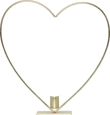 Flamme Heart innendørsdekorasjon 28 cm - Messing - Belysning - Innendørsbelysning & Lamper - Dekorasjonsbelysning