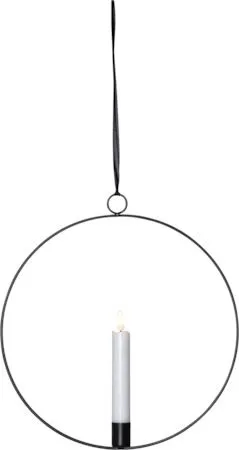 Flamme Ring innendørsdekorasjon 28,5 cm - svart og hvit - Belysning - Innendørsbelysning & Lamper - Dekorasjonsbelysning