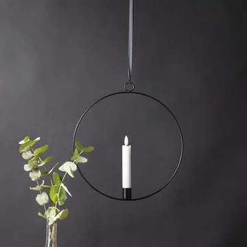 Flamme Ring innendørsdekorasjon 28,5 cm - svart og hvit - Belysning - Innendørsbelysning & Lamper - Dekorasjonsbelysning