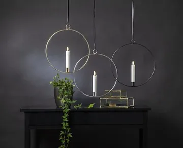 Flamme Ring innendørsdekorasjon 28,5 cm - svart og hvit - Belysning - Innendørsbelysning & Lamper - Dekorasjonsbelysning