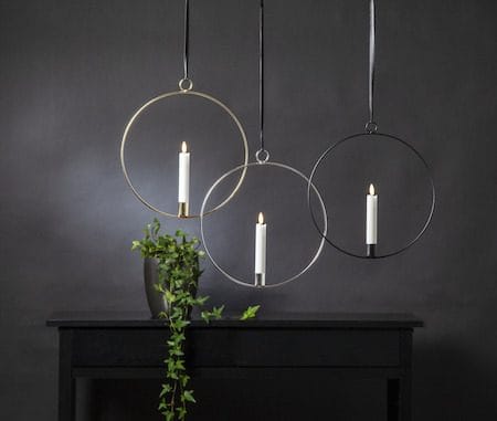 Flamme Ring innendørsdekorasjon 28,5 cm - svart og hvit - Belysning - Innendørsbelysning & Lamper - Dekorasjonsbelysning
