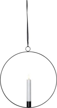 Flamme Ring innendørsdekorasjon 28,5 cm - svart og hvit - Belysning - Innendørsbelysning & Lamper - Dekorasjonsbelysning
