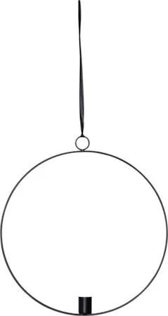 Flamme Ring innendørsdekorasjon 28,5 cm - svart og hvit - Belysning - Innendørsbelysning & Lamper - Dekorasjonsbelysning
