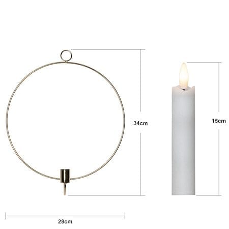 Flamme Ring innendørsdekorasjon 28 cm - messing - Belysning - Innendørsbelysning & Lamper - Dekorasjonsbelysning