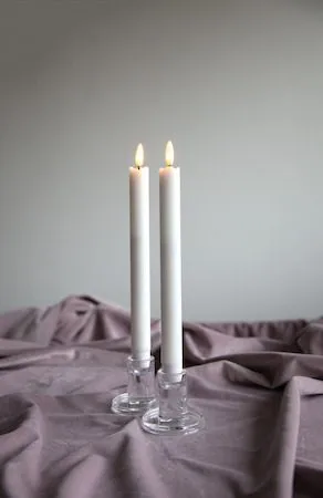 Flamme Rustic LED-antikklys, 2-pakning, 25 cm - hvit - Belysning - Innendørsbelysning & Lamper - Dekorasjonsbelysning