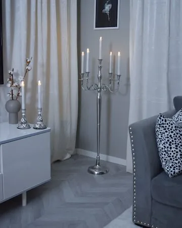 Flamme Rustic LED-antikklys, 2-pakning, 25 cm - hvit - Belysning - Innendørsbelysning & Lamper - Dekorasjonsbelysning