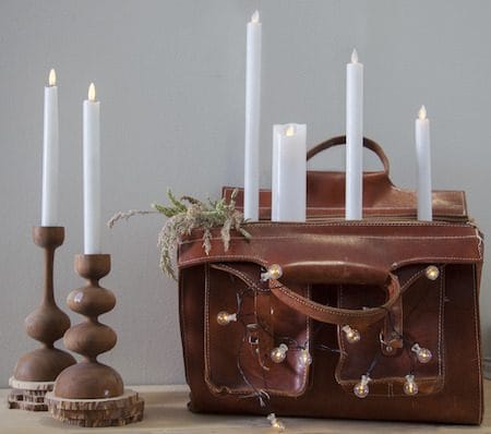 Flamme Rustic LED-antikklys, 2-pakning, 25 cm - hvit - Belysning - Innendørsbelysning & Lamper - Dekorasjonsbelysning