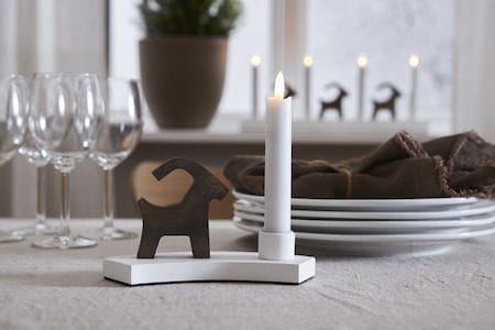 Flamme Rustic LED antikklys 2-pakning 15 cm - hvit - Belysning - Innendørsbelysning & Lamper - Dekorasjonsbelysning