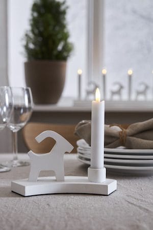 Flamme Rustic LED antikklys 2-pakning 15 cm - hvit - Belysning - Innendørsbelysning & Lamper - Dekorasjonsbelysning