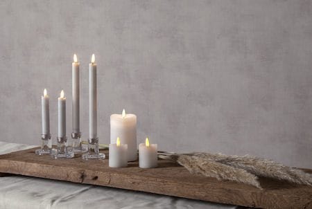 Flamme Rustic LED antikklys 2-pakning 15 cm - hvit - Belysning - Innendørsbelysning & Lamper - Dekorasjonsbelysning