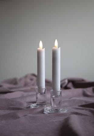 Flamme Rustic LED antikklys 2-pakning 15 cm - hvit - Belysning - Innendørsbelysning & Lamper - Dekorasjonsbelysning