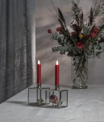 Flamme Rustic LED antikklys 2-pakning 15 cm - mørkerød - Belysning - Innendørsbelysning & Lamper - Dekorasjonsbelysning