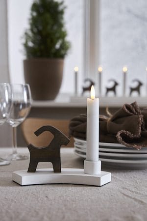 Flamme Rustic LED antikklys 2-pakning 15 cm - hvit - Belysning - Innendørsbelysning & Lamper - Dekorasjonsbelysning