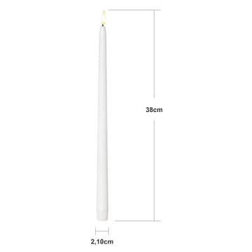 Flamme Slim LED antikklys 2-pakning 38 cm - hvit - Belysning - Innendørsbelysning & Lamper - Dekorasjonsbelysning