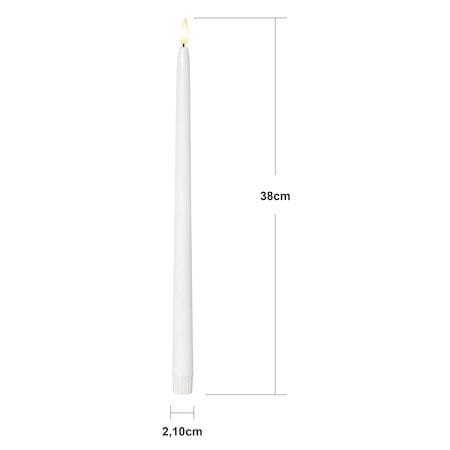 Flamme Slim LED antikklys 2-pakning 38 cm - hvit - Belysning - Innendørsbelysning & Lamper - Dekorasjonsbelysning