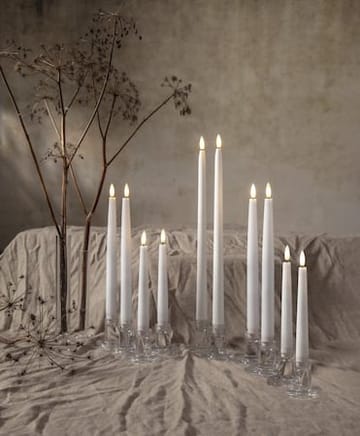 Flamme Slim LED antikklys 2-pakning 38 cm - hvit - Belysning - Innendørsbelysning & Lamper - Dekorasjonsbelysning