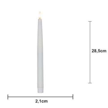 Flamme Slim LED-antikklys 4-pakning - hvit - Belysning - Innendørsbelysning & Lamper - Dekorasjonsbelysning