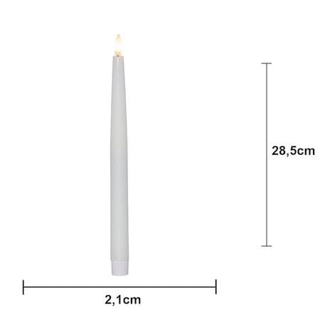 Flamme Slim LED-antikklys 4-pakning - hvit - Belysning - Innendørsbelysning & Lamper - Dekorasjonsbelysning