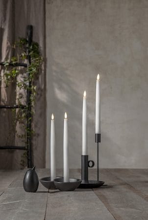 Flamme Slim LED-antikklys 4-pakning - hvit - Belysning - Innendørsbelysning & Lamper - Dekorasjonsbelysning