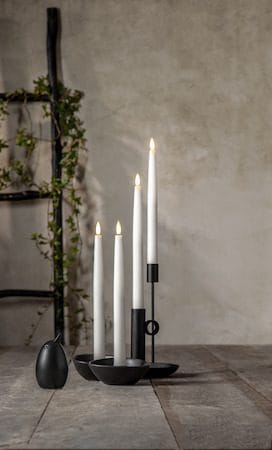 Flamme Slim LED-antikklys 4-pakning - hvit - Belysning - Innendørsbelysning & Lamper - Dekorasjonsbelysning