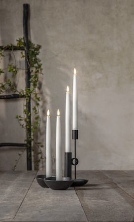 Flamme Slim LED-antikklys 4-pakning - hvit - Belysning - Innendørsbelysning & Lamper - Dekorasjonsbelysning