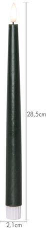 Flamme Slim LED-kronelys 2-pakning 28,5 cm - mørkegrønn - Belysning - Innendørsbelysning & Lamper - Dekorasjonsbelysning