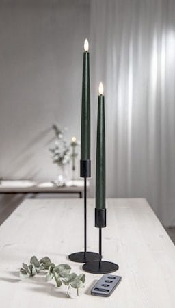 Flamme Slim LED-kronelys 2-pakning 28,5 cm - mørkegrønn - Belysning - Innendørsbelysning & Lamper - Dekorasjonsbelysning