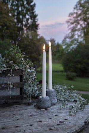Flamme Slim Outdoor LED antikklys 2-pakning - hvit - Belysning - Innendørsbelysning & Lamper - Dekorasjonsbelysning